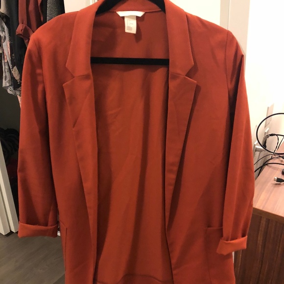 rust orange blazer